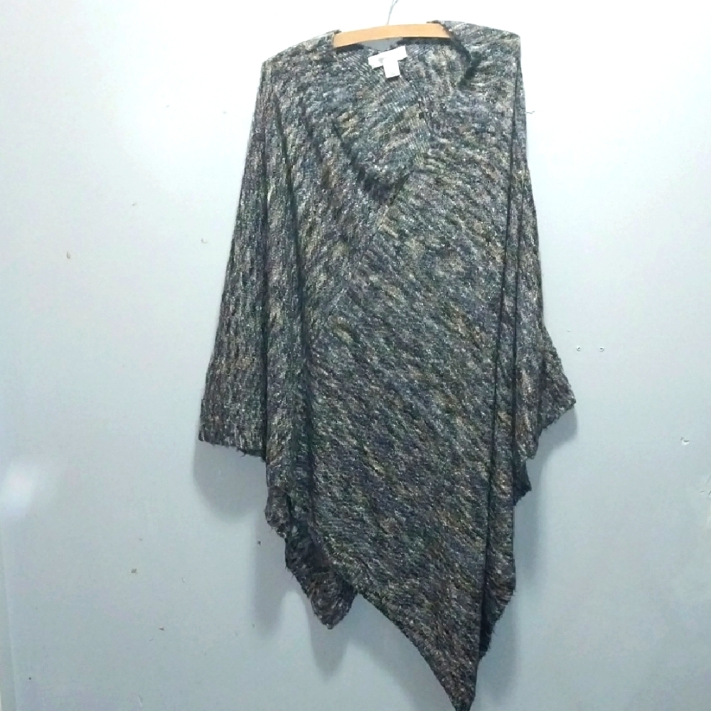 Christopher & Banks Asymmetrical Shrug Sweater One Size